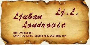 Ljuban Londrović vizit kartica